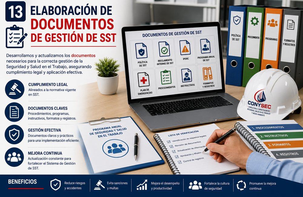 Documentos de gestión de SST elaborados y actualizados